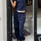 Anna is 177 cm tall and wears size S women fit. | women navy