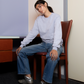 Alia is 169 cm tall and wears size S. | grey