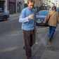 Eliot is 184 cm tall and wears size L. | grey