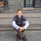 Eliot is 184 cm tall and wears size L. | grey