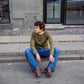 Boris is 183 cm tall and wears size L. | olive green