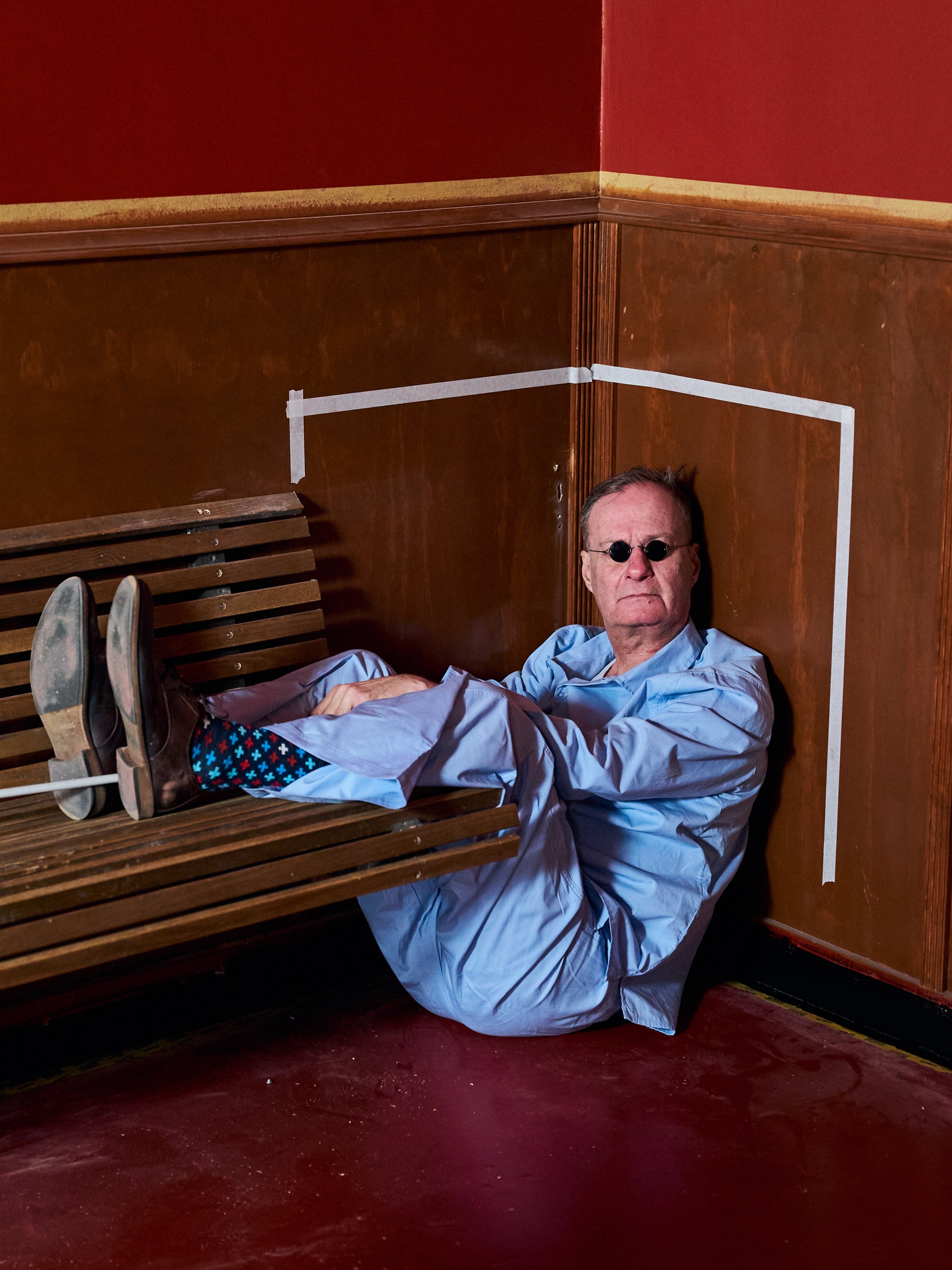 Knud is 183 cm tall and wears size L. | light blue