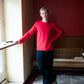 Peter is 188 cm tall and wears size XL. | red