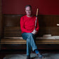 Knud is 183 cm tall and wears size L. | red